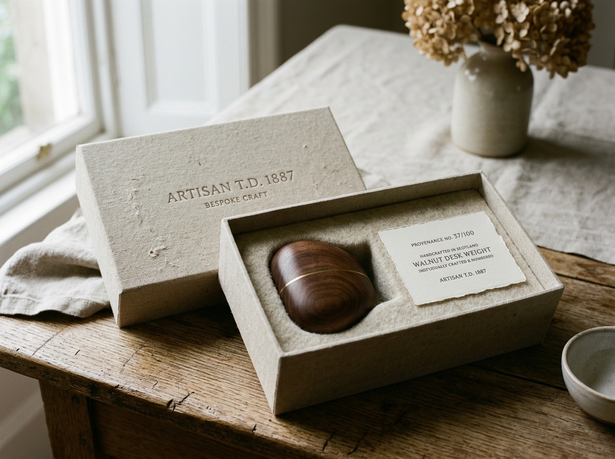 Presentation box with hand-signed maker card